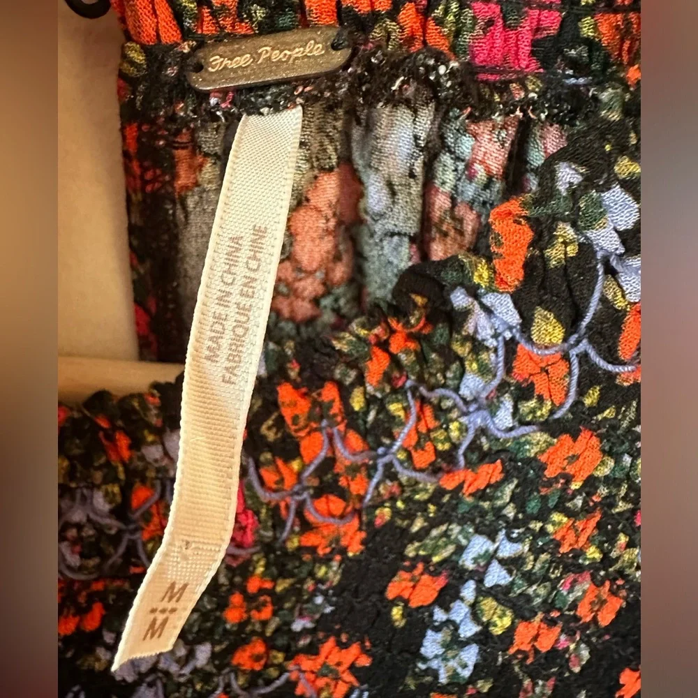 FREE PEOPLE floral Flowers in Her Hair Long Sleeve Tunic Blouse/ Dress - Picture 4 of 7